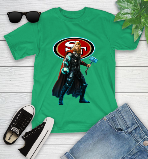NFL Thor Avengers Endgame Football San Francisco 49ers Youth T-Shirt 6
