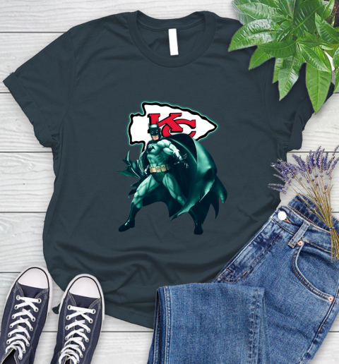 NFL Batman Football Sports Kansas City Chiefs Women's T-Shirt 8