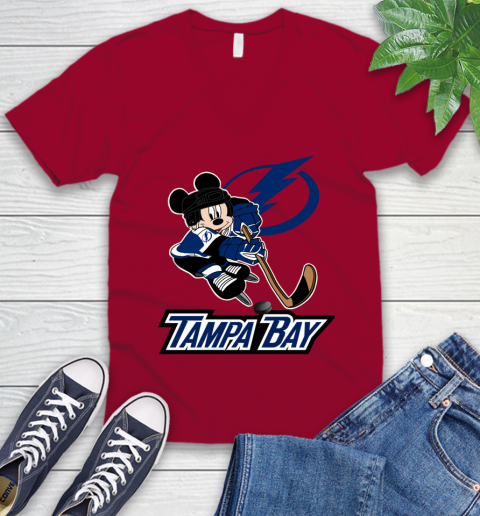 NHL Tampa Bay Lightning Mickey Mouse Disney Hockey T Shirt V-Neck T-Shirt 8