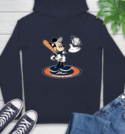 MLB Baseball Detroit Tigers Cheerful Mickey Disney Shirt Hoodie 4