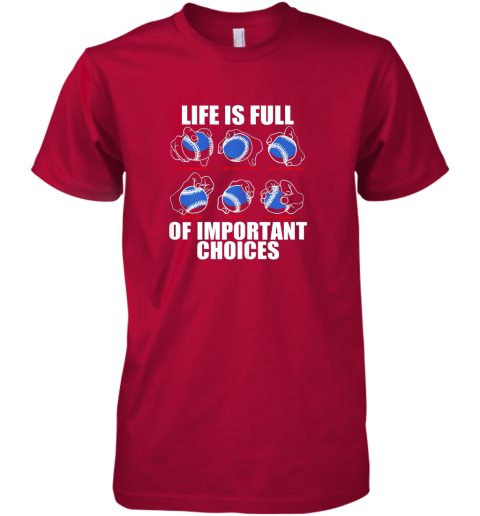 z5dy types of baseball pitches shirt life choices pitcher gift premium guys tee 5 front red