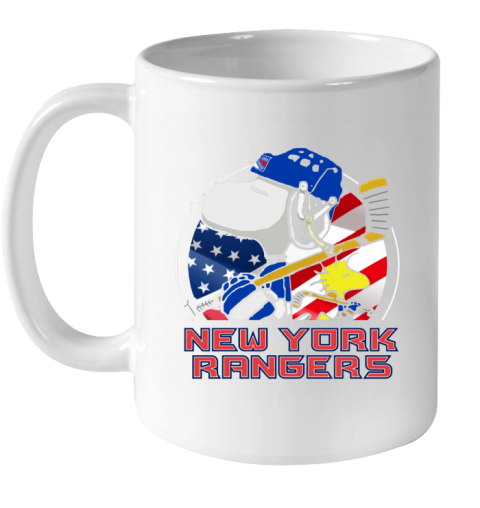 t7v8 new york rangersnoopy and woodstock nhl ceramic mug 110 56 front white