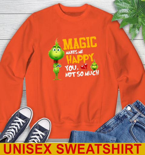 NBA Orlando Magic Makes Me Happy You Not So Much Grinch Basketball Sports Sweatshirt 3