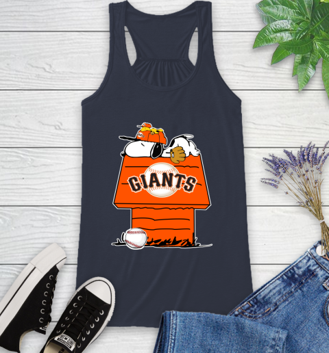 MLB San Francisco Giants Snoopy Woodstock The Peanuts Movie Baseball T Shirt_000 Racerback Tank 12