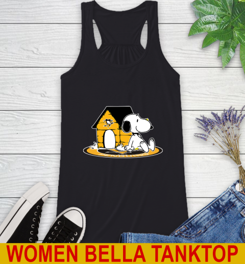 NHL Hockey Pittsburgh Penguins Snoopy The Peanuts Movie Shirt Racerback Tank 2