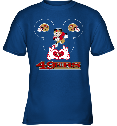 I Love The 49ers Mickey Mouse San Francisco 49ers Youth T-Shirt 