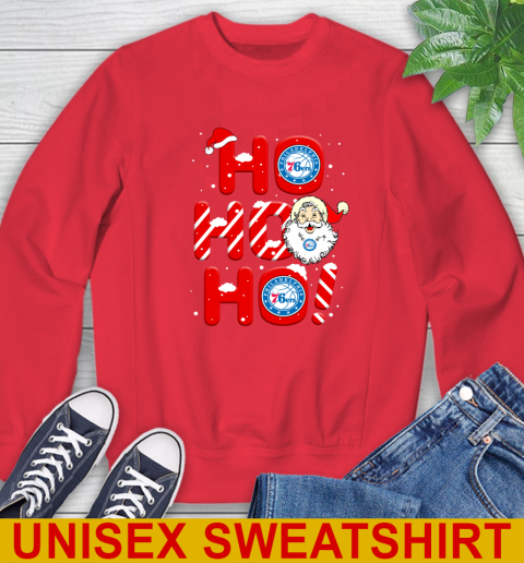 Philadelphia 76ers NBA Basketball Ho Ho Ho Santa Claus Merry Christmas Shirt Sweatshirt 12
