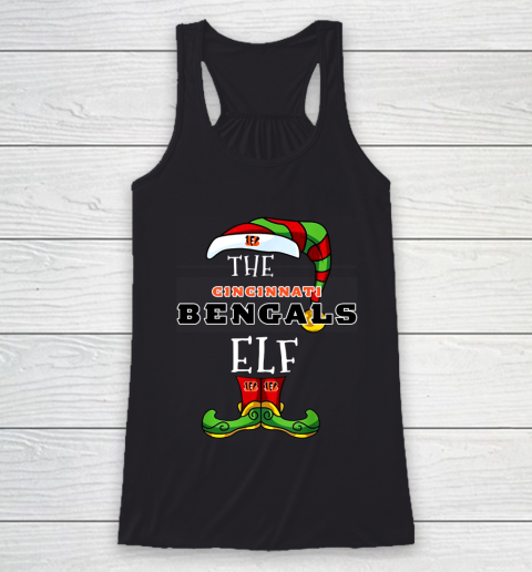 Cincinnati Bengals Christmas ELF Funny NFL Racerback Tank