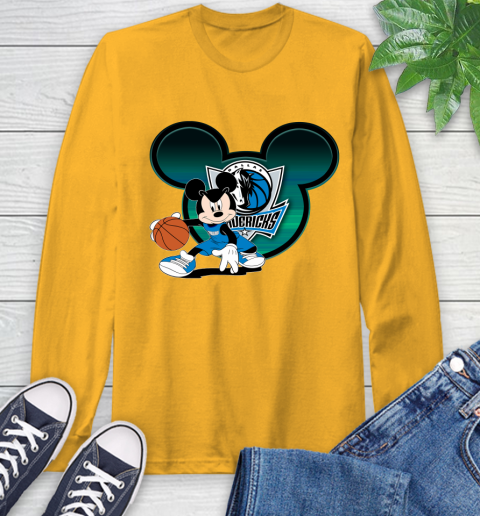 NBA Dallas Mavericks Mickey Mouse Disney Basketball Long Sleeve T-Shirt 3