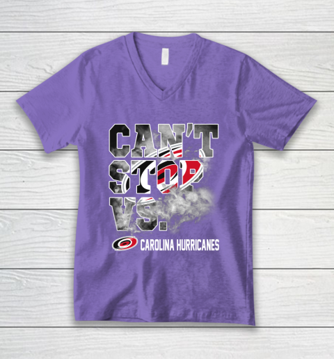 NHL Carolina Hurricanes Hockey Can't Stop Vs V-Neck T-Shirt 8