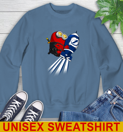 NHL Hockey Tampa Bay Lightning Deadpool Minion Marvel Shirt Sweatshirt 10