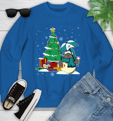 Miami Dolphins NFL Football Cute Tonari No Totoro Christmas Sports Youth Sweatshirt 7