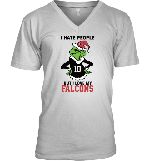 I Hate People But I Love My Falcons Atlanta Falcons NFL Teams V-Neck T-Shirt