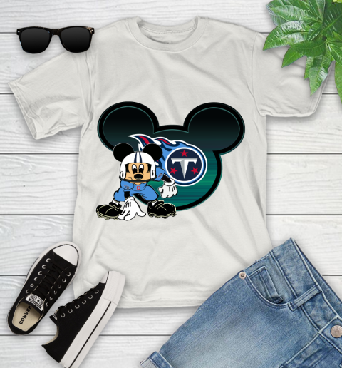 NFL Tennessee Titans Mickey Mouse Disney Football T Shirt Youth T-Shirt 12