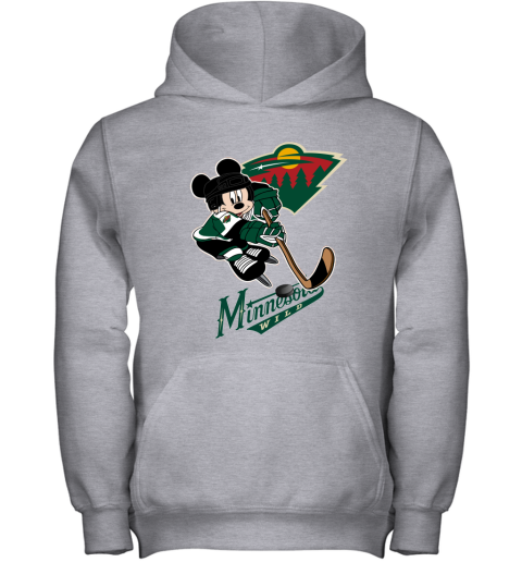 NHL Minnesota Wild Mickey Mouse Disney Hockey T Shirt D2OZkrE2YvM youth hoodie 43 95 151514 front sport grey