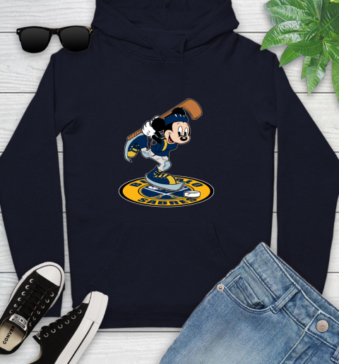 NHL Hockey Buffalo Sabres Cheerful Mickey Disney Shirt Youth Hoodie 4