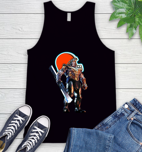 NFL Thanos Gauntlet Avengers Endgame Football Cleveland Browns Tank Top 2