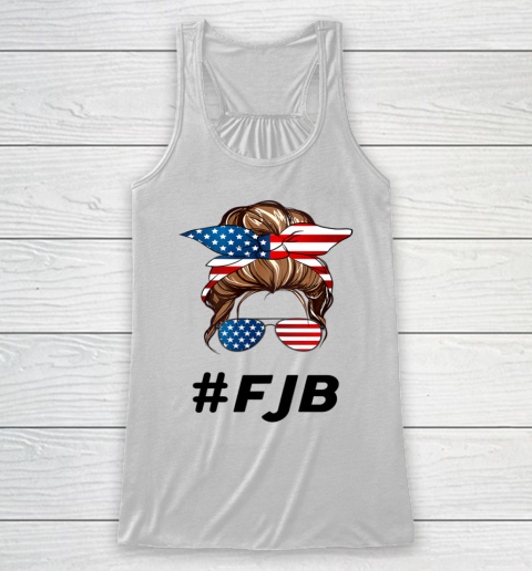 #FJB Womens Pro America FJB Do Not Comply FJB Patriot Messy Bun Racerback Tank