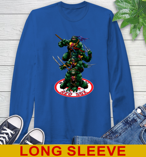MLB Baseball Boston Red Sox Teenage Mutant Ninja Turtles Shirt Long Sleeve T-Shirt 9