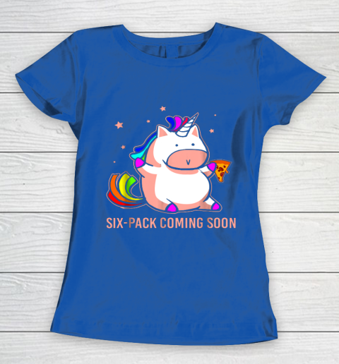 Unicorn Six Pack Funny Cute Shirt Coming Soon Fat Unicorn Women's T-Shirt 8