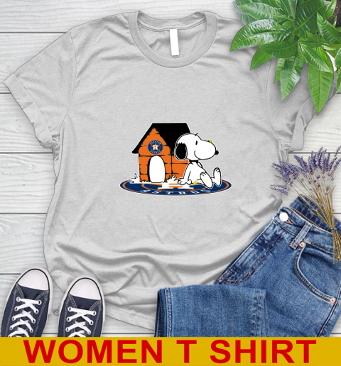 MLB Baseball Houston Astros Snoopy The Peanuts Movie Shirt Women's T-Shirt