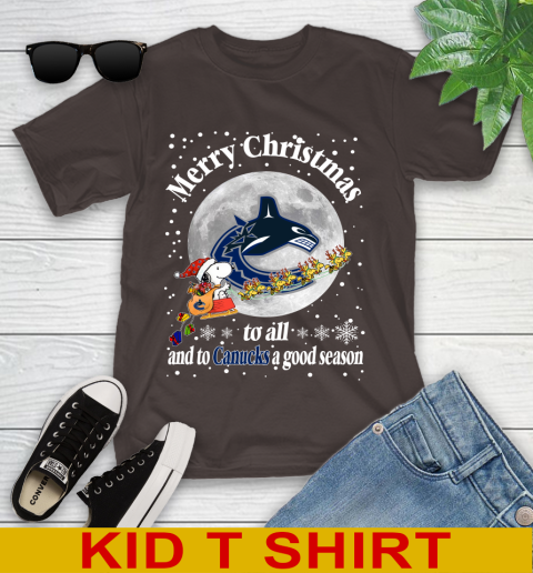 Vancouver Canucks Merry Christmas To All And To Canucks A Good Season NHL Hockey Sports Youth T-Shirt 6
