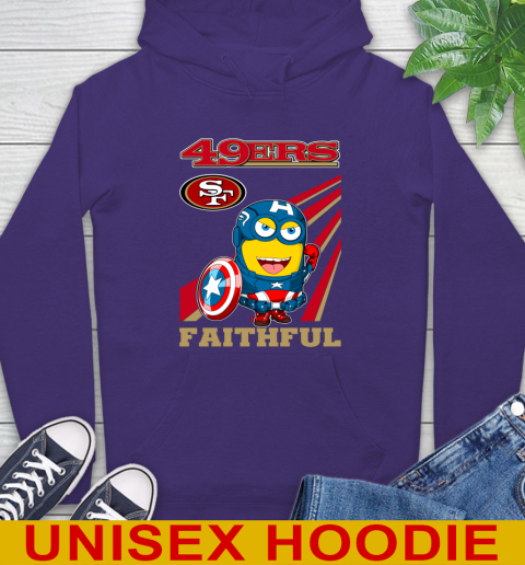 NFL Football San Francisco 49ers Captain America Marvel Avengers Minion Faithful Shirt Hoodie 5