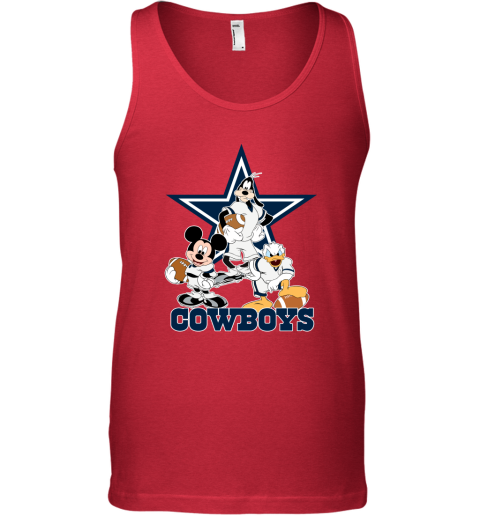 Mickey Donald Goofy The Three Dallas Cowboys Football Tank Top