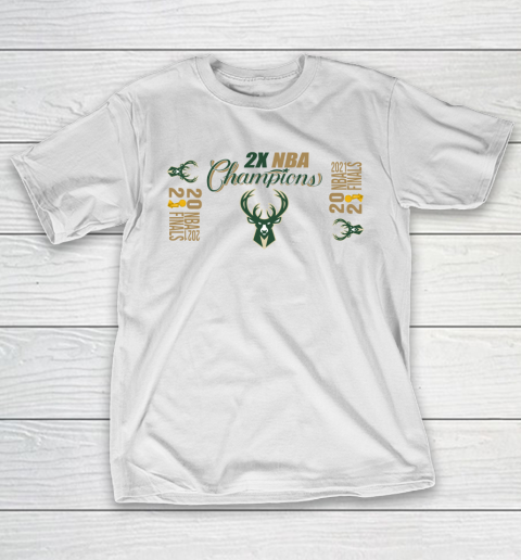 Bucks championship shirt  2X NBA championship 2021 T-Shirt