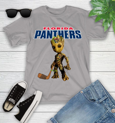 Florida Panthers NHL Hockey Groot Marvel Guardians Of The Galaxy Youth T-Shirt 4