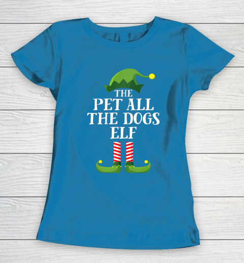 Pet All The Dogs Elf Matching Family Group Christmas Pajama Women's T-Shirt 6