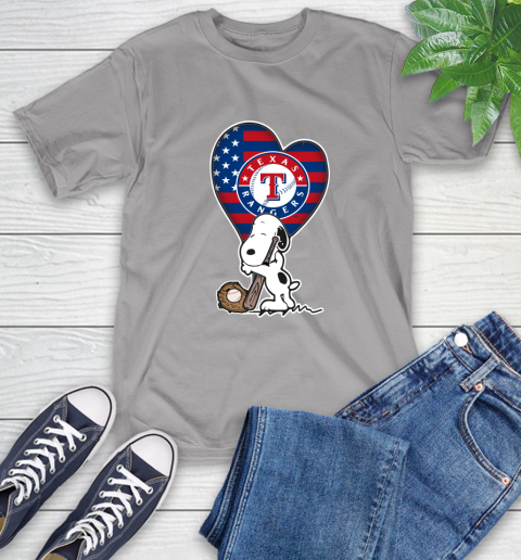 Texas Rangers MLB Baseball The Peanuts Movie Adorable Snoopy T-Shirt 6