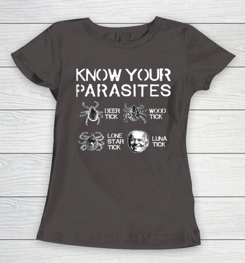 Know Your Parasites Funny Joe Biden Luna Tick Women's T-Shirt 7