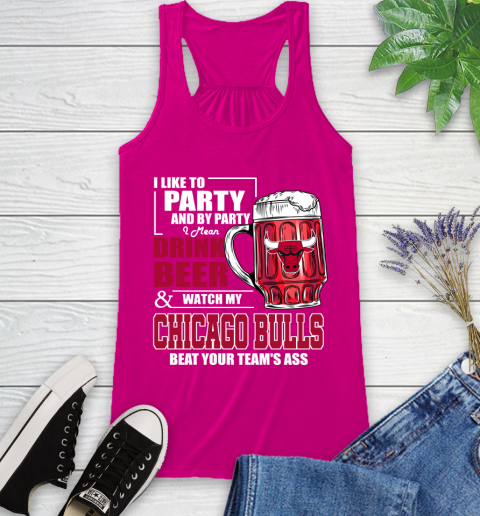 NBA Drink Beer and Watch My Chicago Bulls Beat Your Team's Ass Basketball Racerback Tank 7