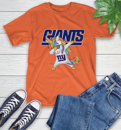 New York Giants NFL Football Funny Unicorn Dabbing Sports T-Shirt 17