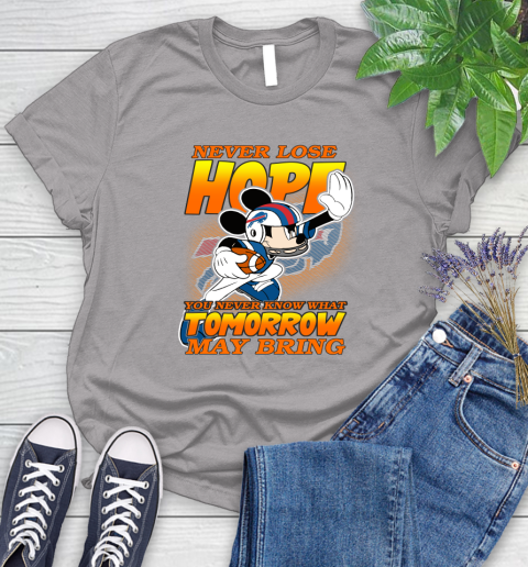 Buffalo Bills NFL Football Mickey Disney Never Lose Hope (1) Women's T-Shirt 5