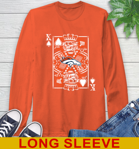 Denver Broncos NFL Football The King Of Spades Death Cards Shirt Long Sleeve T-Shirt 4