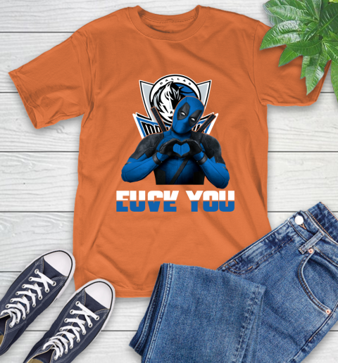 NBA Dallas Mavericks Deadpool Love You Fuck You Basketball Sports T-Shirt 4
