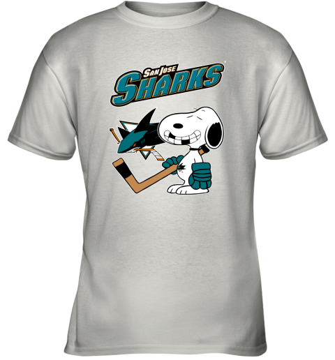 San Jose Sharks Ice Hockey Broken Teeth Snoopy NHL Youth T-Shirt