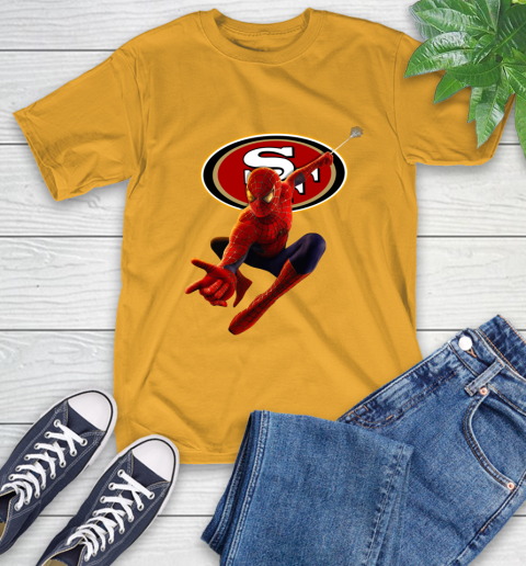 NFL Spider Man Avengers Endgame Football San Francisco 49ers T-Shirt 3
