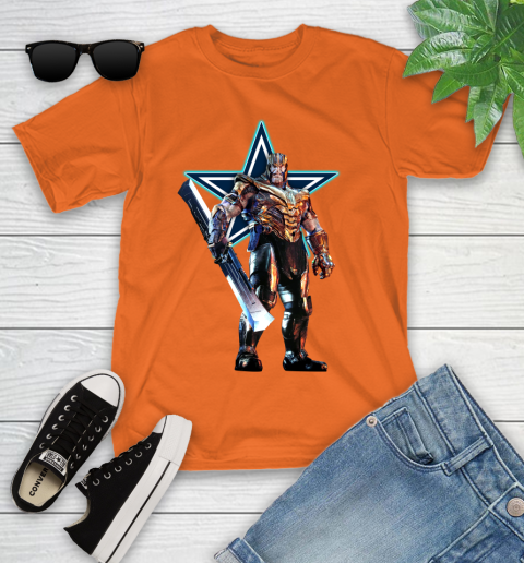 NFL Thanos Gauntlet Avengers Endgame Football Dallas Cowboys Youth T-Shirt 7