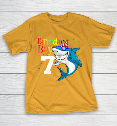 Kids 7th Birthday Boy Shark Shirts 7 Jaw Some Four Tees Boys 7 Years Old T-Shirt 2