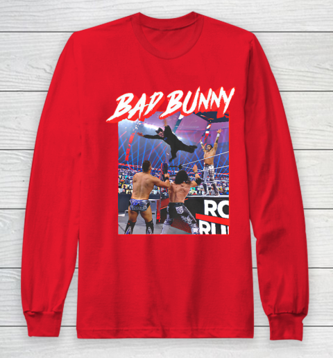 Dinkarville Masaccio kollision Bad Bunny WWE Long Sleeve T-Shirt | Tee For Sports