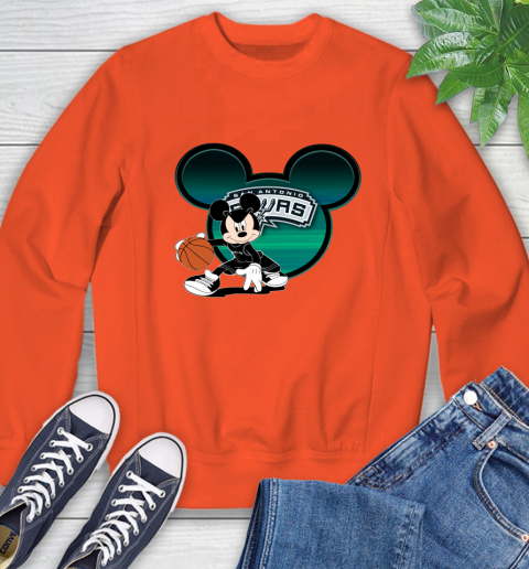NBA San Antonio Spurs Mickey Mouse Disney Basketball Sweatshirt 4