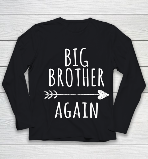 Big Brother Again for Boys with Arrow and Heart Youth Long Sleeve