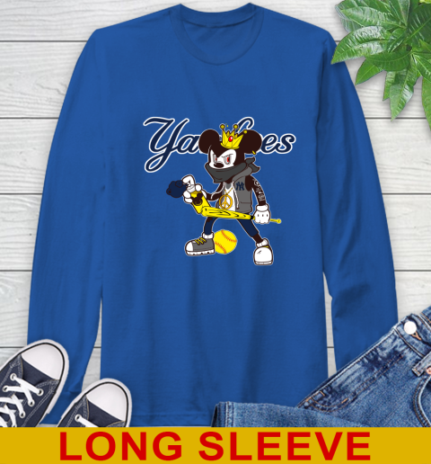 New York Yankees MLB Baseball Mickey Peace Sign Sports Long Sleeve T-Shirt 9