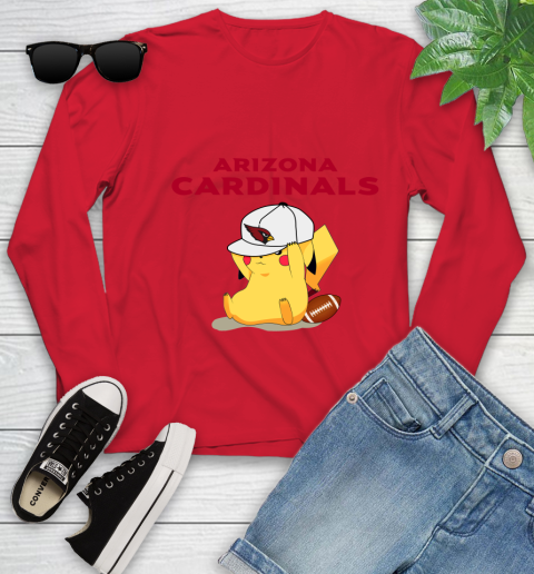NFL Pikachu Football Sports Arizona Cardinals Youth Long Sleeve 11