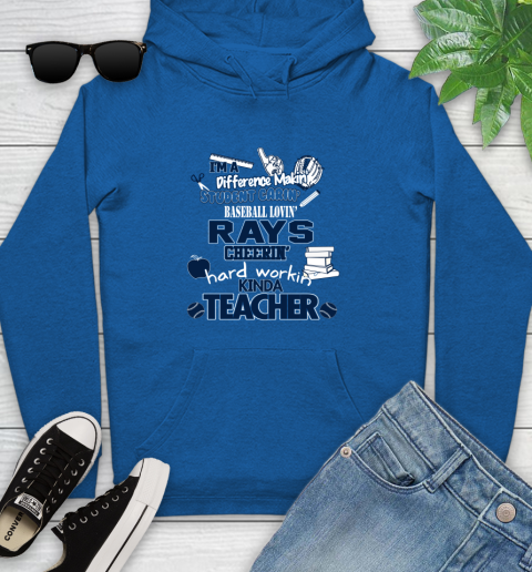 Tampa Bay Rays MLB I'm A Difference Making Student Caring Baseball Loving Kinda Teacher Youth Hoodie 11
