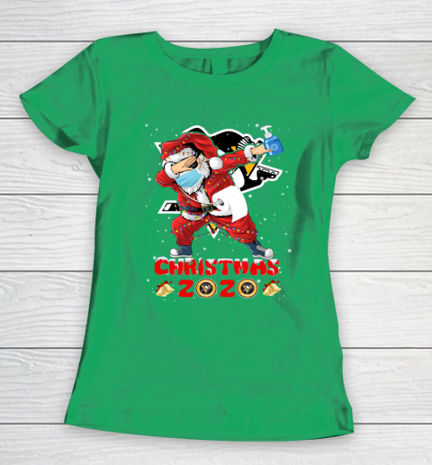 Pittsburgh Penguins Funny Santa Claus Dabbing Christmas 2020 NHL Women's T-Shirt 5