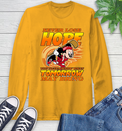 Detroit Red Wings NHL Hockey ootball Mickey Disney Never Lose Hope Long Sleeve T-Shirt 2
